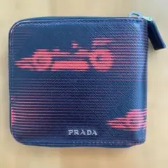 値下げ✩希少デザイン✩PRADA 二つ折り財布 レッド×ブラック　レーシングカー