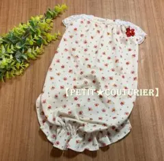 No.6262　ベージュの小花バルーンワンピース　＜小型犬用＞