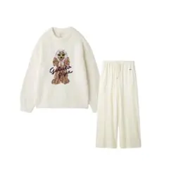 スカーフDOG ジャガードプルオーバー　ベロアロングパンツジェラートピケ