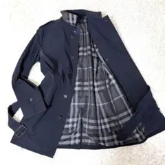 バーバリーロンドン ベルト ダウンライナー ステンカラーコート メガチェック M