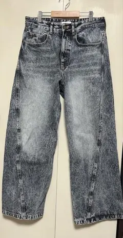 WYM VINTAGE WASHED CURVED DENIM Mサイズ
