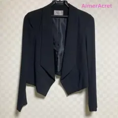 【AIMER/AimerAcret】ショールカラージャケット　Mサイズ/ブラックのサムネイル
