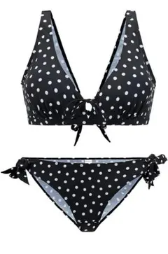 レディース 水着 ビキニ 2点セット 胸パット付 ホルターネック