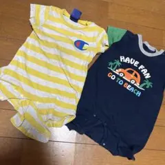 Champion ストライプロンパース 70 80 セット