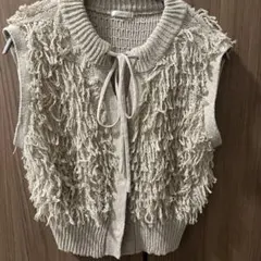 フリンジニットベスト