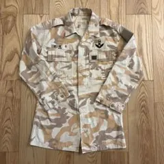 韓国軍 迷彩シャツ ワッペン ミリタリー カモフラ 古着 韓流 アウトドアMIX
