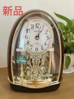 CITIZEN アーチ型振り子置時計 ブラウンゴールド