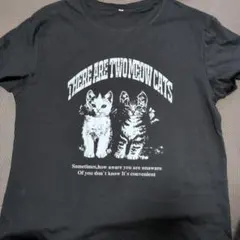 猫の半袖Tシャツ ブラック・Мサイズ - メルカリ