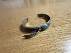 Indian jewelry フェザー ターコイズ バングル
