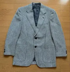 ストライプジャケット　グレー×黒　L サントロン