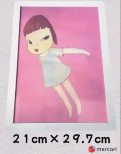 奈良美智 Nara Yoshitomo 額入り 白 アート ポスター 大人気 - メルカリ