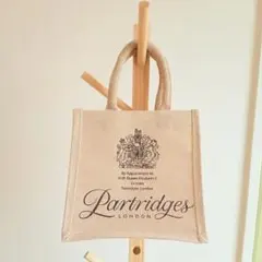 イギリス 高級スーパー Partridges パートリッジ エコバッグ 麻