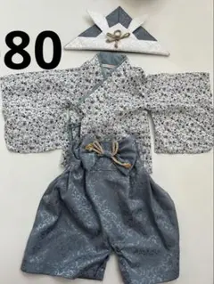 ベビー袴　ベビー兜セット　サイズ80
