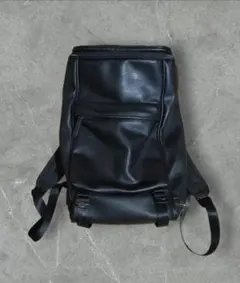 ビンテージ　リュック　フェイクレザー　ブラック　バックパック