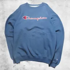 Champion チャンピオン クルーネック スウェット ネイビー XLサイズ