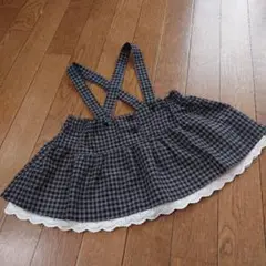 チェック柄サスペンダースカート　90サイズ