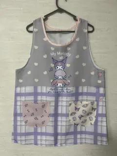 ★I402★新品　マイメロ クロミ ピアノ エプロン 保育士