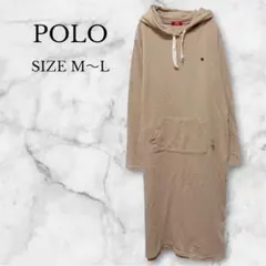 ポロ　POLO　パーカーワンピース　マタニティ　カジュアル　ベージュ　M〜Lのサムネイル