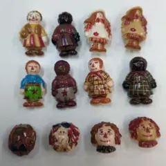 プラスチック製フィギュアボタン 12体セット