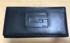 GUCCI 長財布 黒 レザー　ヴィンテージ
