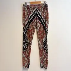 幾何学模様レギンス ワンサイズ ヨガ ピラティス 派手 個性派 カラフル ジム