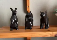 動物オブジェ＊ブラック アイアン製　3体セット