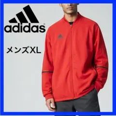 A4415 アディダス ジャージ 赤 メンズXL トラックジャケット