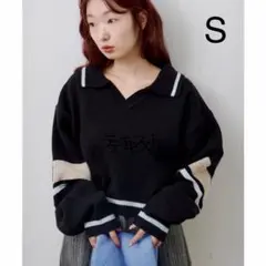 【Kastane】スキッパーラインニットプルオーバー 【Sサイズ】新品タグ付き