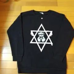 s AnkRouge 黒 トレーナー 星型プリント