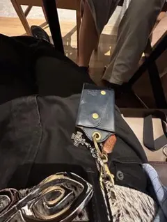 IL BISONTE キーケース レザー ネイビー キンホルダー
