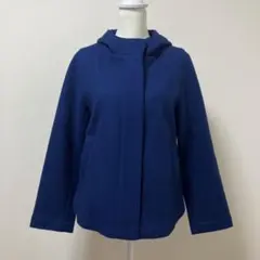 マリンフランセーズ　コート　アウター　ブルー　フード付き　綺麗　上品　秋　冬