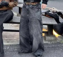 H&Mスーパーバギーデニム33／30