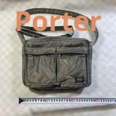 【廃盤カラー】PORTER タンカー ショルダーバッグ 2層 シルバーグレー
