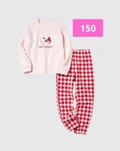 ユニクロ　サンリオ　キティ マイメロディ　フリースセット　150㌢　パジャマ