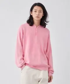 【B.C STOCK】フェード加工　ヘンリーネックニット