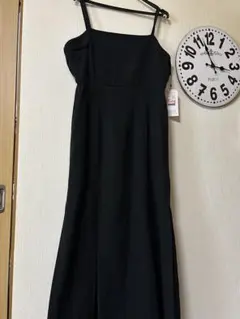 しまむら♪ロングキャミワンピース M ジャンスカ　中黒　☆新品タグ付☆