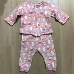 ウサギ　キルティング　ベビー　パジャマ上下セット　90cm