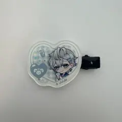 カラフルピーチヘアクリップ アクリル ハート型