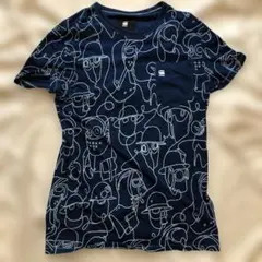 G-STAR RAW キャラクター柄 Tシャツ L ネイビー