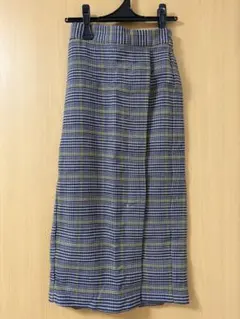 GU チェック柄タイトスカート