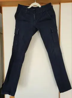ハリウッドランチマーケット　ネイビー スリムフィット カーゴパンツ　0サイズ