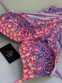 JBBFフィットモデル 大きめピンクストーン モノキニ JBBFフィットモデル 大きめピンクストーン モノキニ JBBFフィット