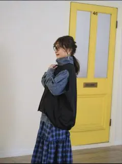 しまむらhelm taiyoバルーンベスト コクーンベスト　黒　Ｍ　新品