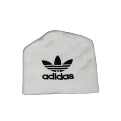 80s adidas アディダス トレフォイル デサント ニット帽 ビーニー　白のサムネイル