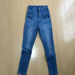 EMODA ハイウエスト スキニーデニムパンツ ブルー サイズ0のサムネイル