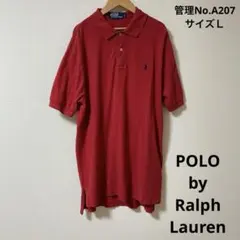 メンズ　トップス赤 ポロシャツ 半袖 POLO by Ralph Lauren