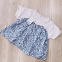 【新品タグ付き/130】ペアマノン 切り替え半袖Tシャツトップスのサムネイル