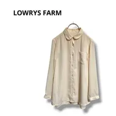 【ローリーズファーム】シャツ　長袖　薄手　シンプル　可愛い　オレンジ　M