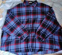しまむら×nozomiさんコラボ品　起毛チェックビッグシャツ　LL
