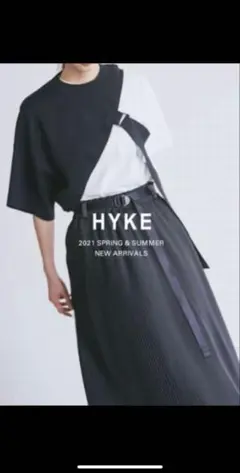 希少品HYKE S/C/P ASYMMETRIC SWEATER TOP　黒